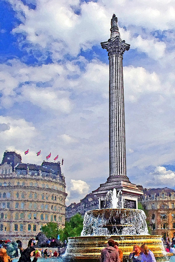 London Photograph - Nelsons Column Trafalgar Square by Peter Allen