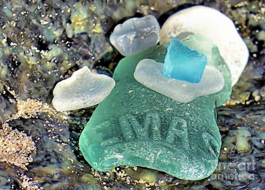 Nemasket Bottle Sea Glass Photograph by Janice Drew