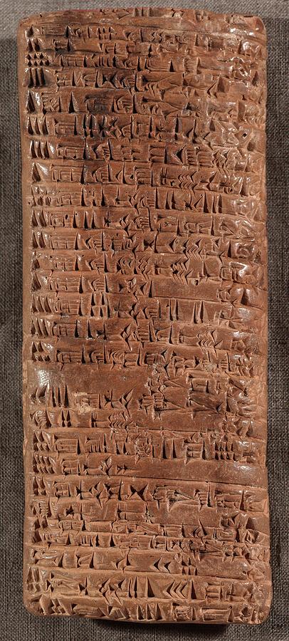 Neo-sumerian Clay Tablet Photograph by Library Of Congress, African And Middle Eastern Division/science Photo Library