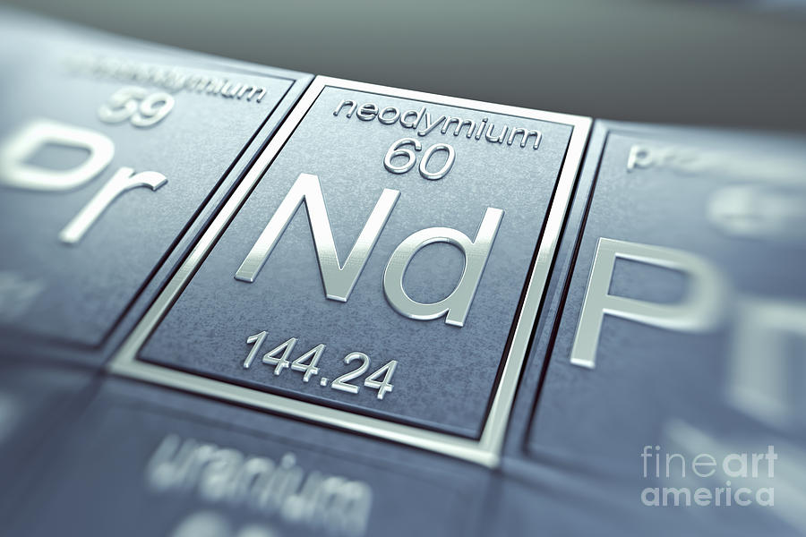 Atomic Number Photograph - Neodymium Chemical Element by Science Picture Co