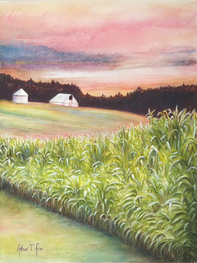 Neola Corn 2 Painting by Arthur Fix