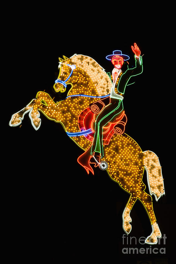Neon Cowboy Photograph by David Davis