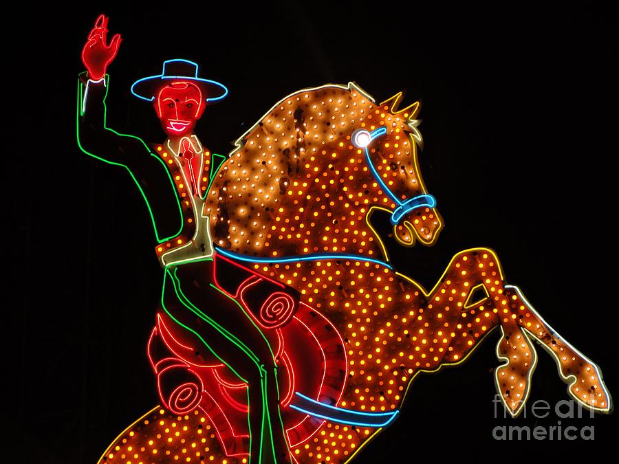 Neon Cowboy Photograph by Henry Kowalski