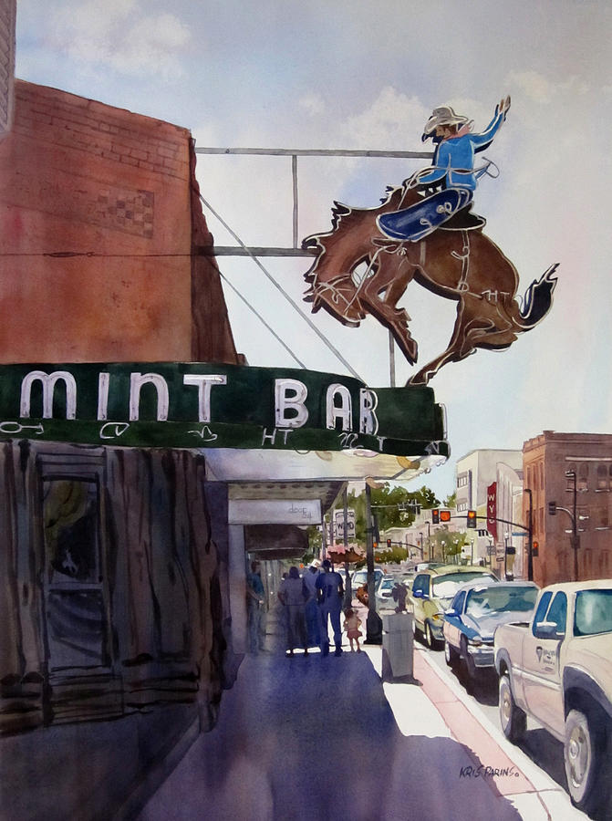 Neon Cowboy Painting by Kris Parins