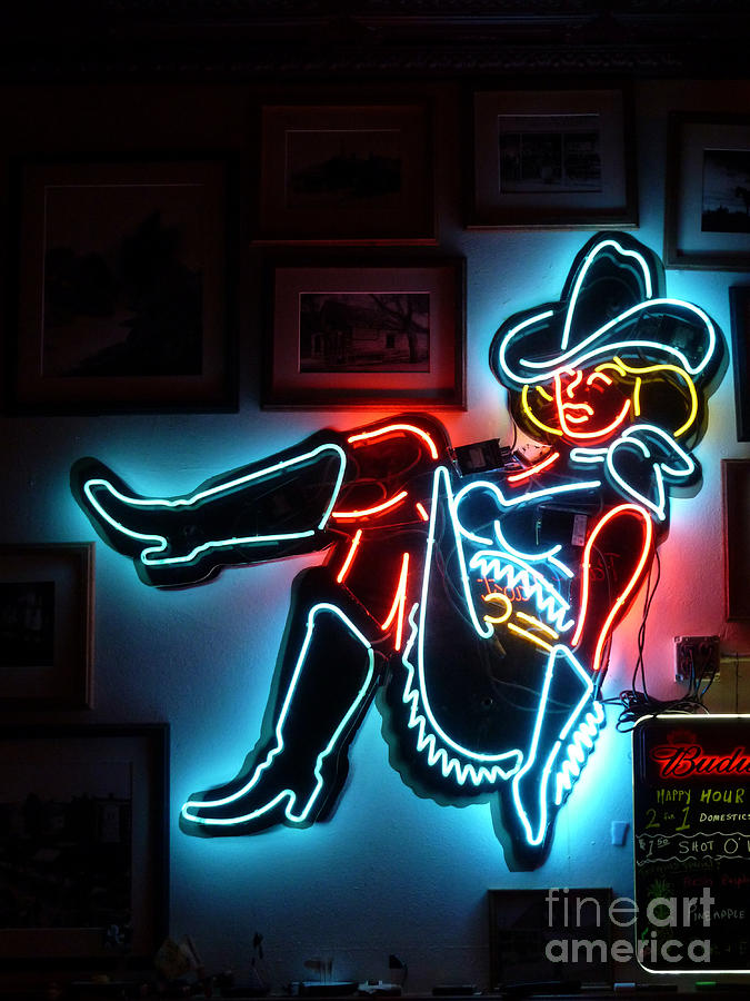 Neon Cowgirl Photograph by Newel Hunter