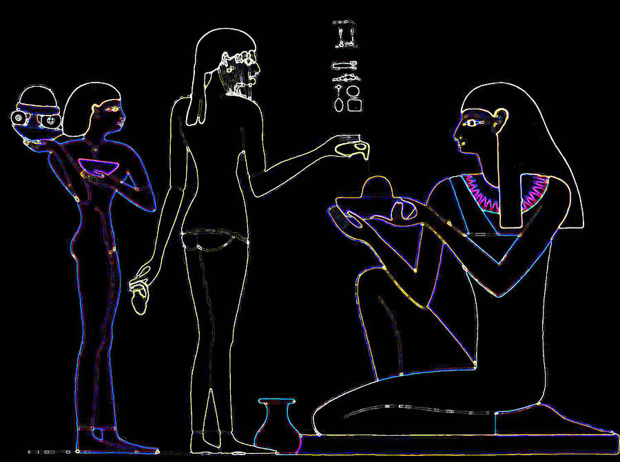 Neon Egyptian Princess Digital Art by Genevieve Esson