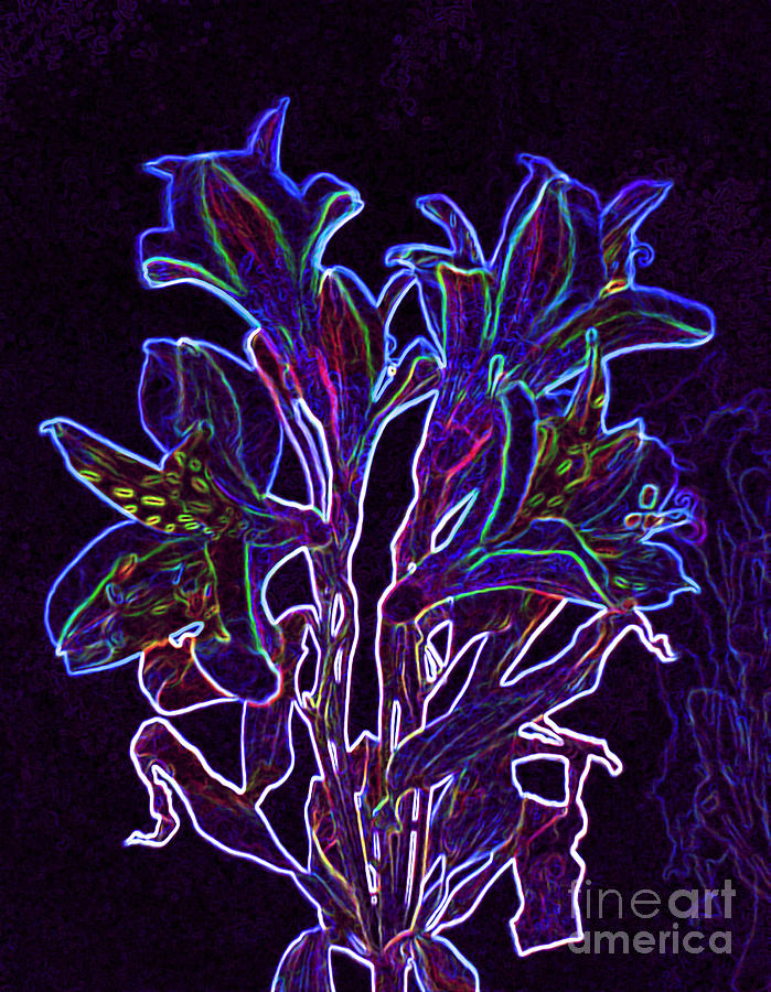 Neon Glowing Flowers Photograph by Minding My Visions by Adri and Ray ...