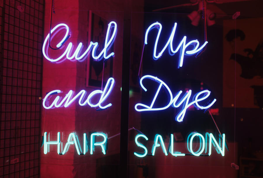 Neon Hair Salon Photograph by Carl Purcell - Fine Art America