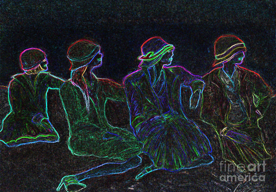 Neon Hats by jrr Digital Art by First Star Art