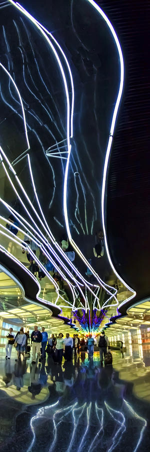 Neon Pedway in 3 to 1 aspect ratio Photograph by Sven Brogren