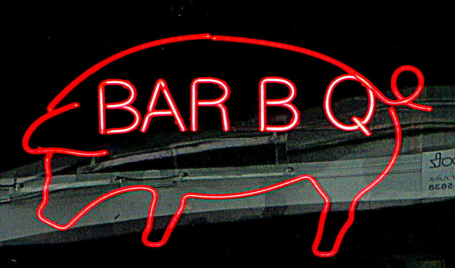 Pig Photograph - Neon Pig by Randall Weidner