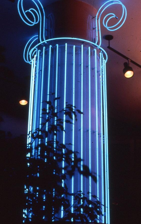 Neon Sculpture - Neon Roman Column by Pacifico Palumbo
