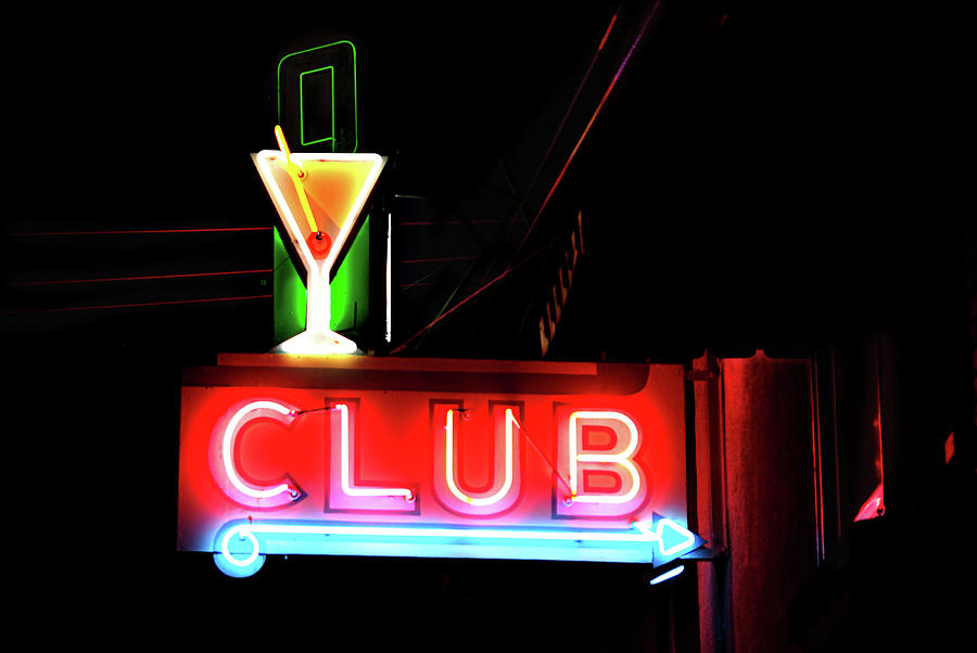 Neon Sign CLUB Photograph by Melany Sarafis