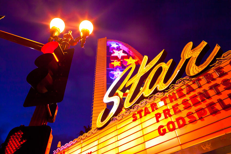 Neon Sign - Star Theatre Photograph by Ben Graham