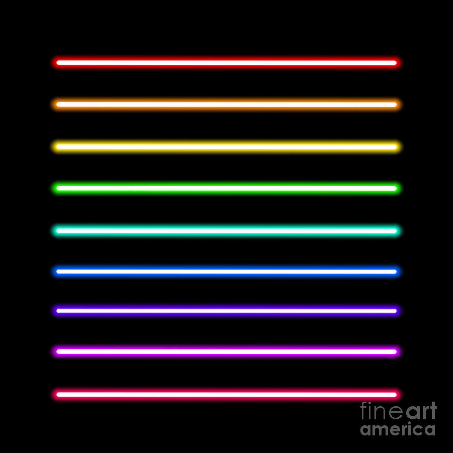 Tochi boom telefoon annuleren Neon Tube Light Pack Isolated On Black Digital Art by Boxerx - Pixels