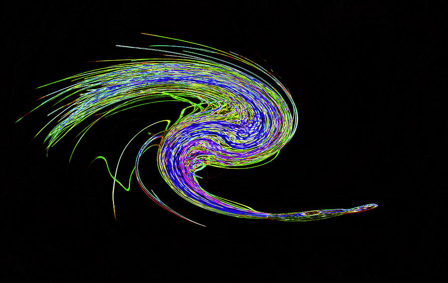 Abstract Photograph - Neon Twirl by Skip Willits