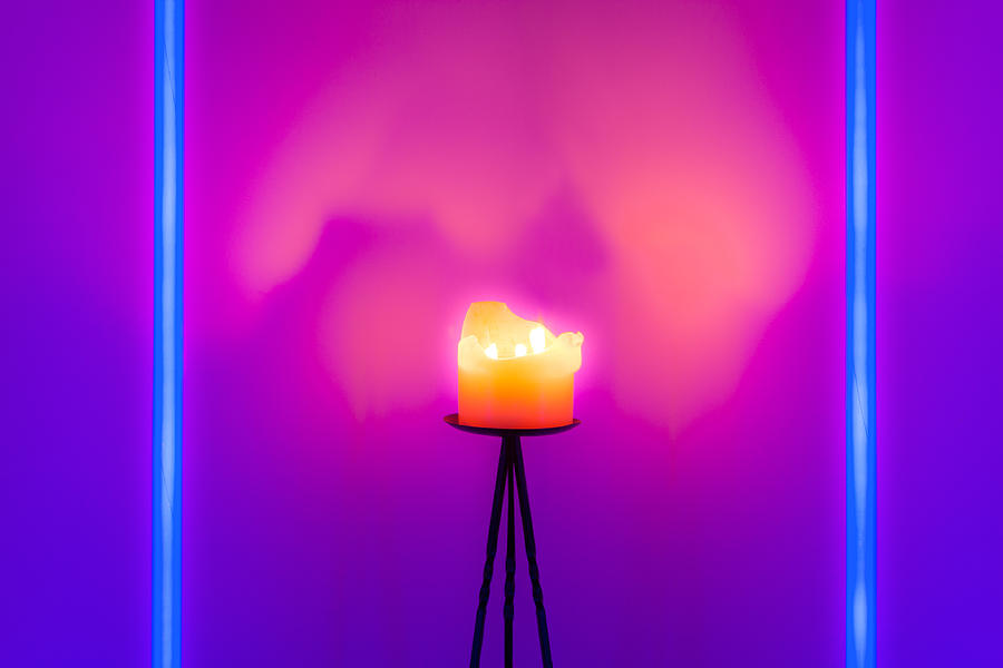 Neon vs Candle Photograph by Semmick Photo