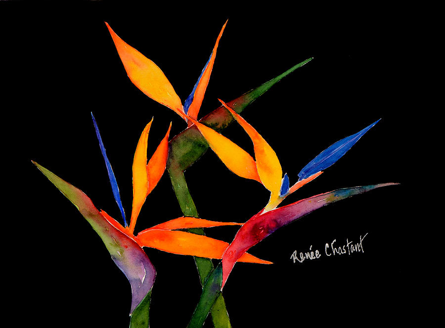 Flower Painting - Neons of Paradise by Renee Chastant