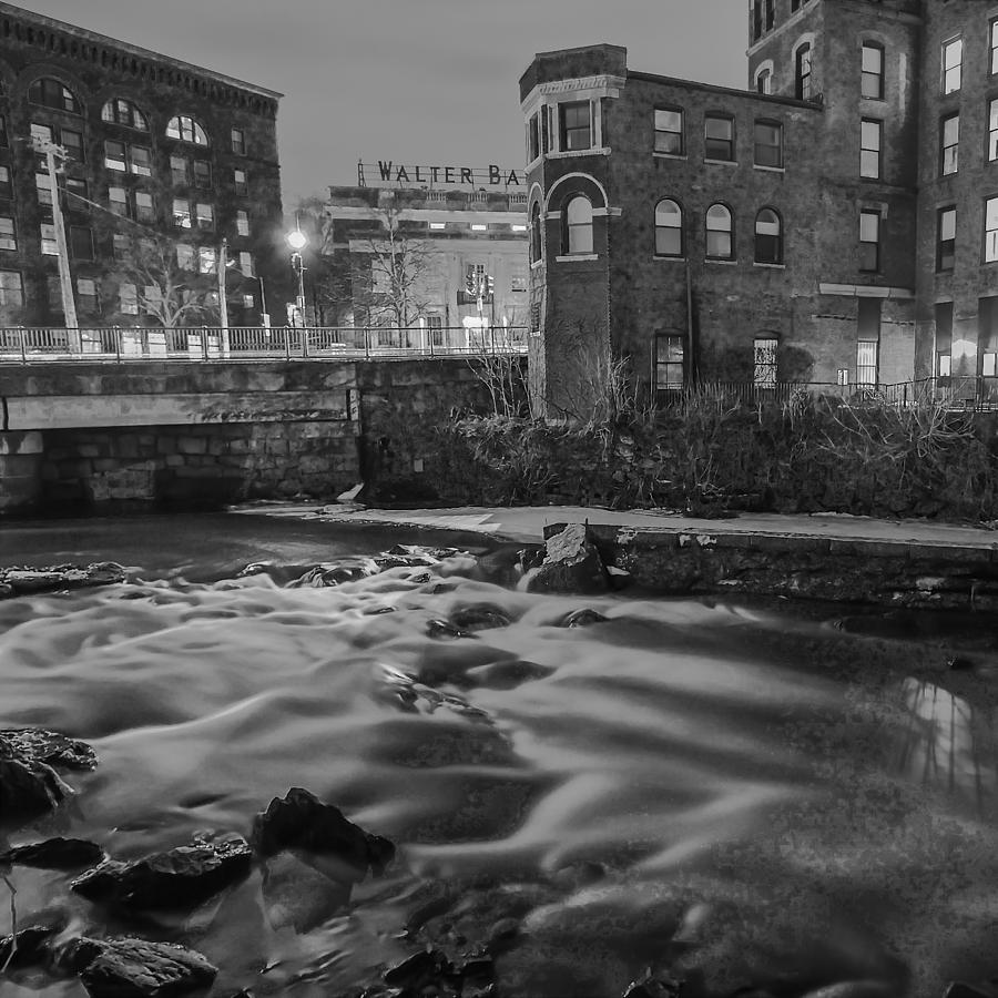Black And White Photograph - Neponset at Night by Brian MacLean