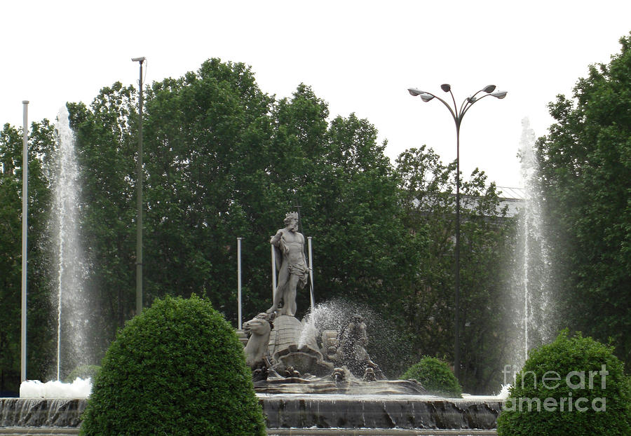 Neptune Fountain in Madrid Photograph by Deborah Smolinske