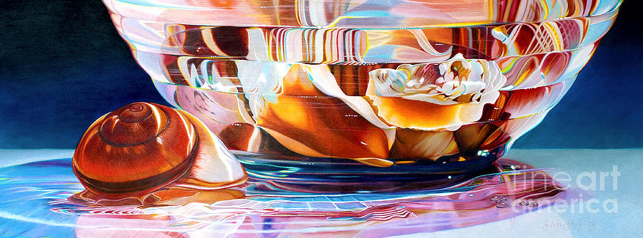 Colored Pencil Painting - Neptunes Bounty by Arlene Steinberg Colored Pencil Painting - Neptunes Bounty by Arlene Steinberg