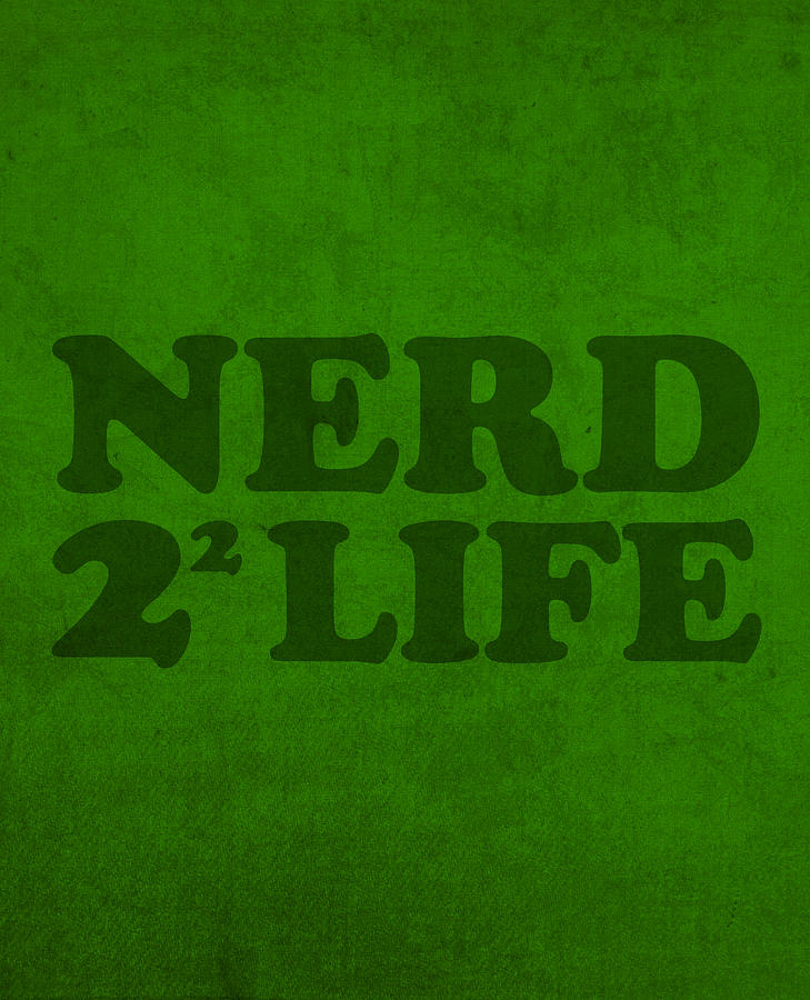 Nerd 4 Life Math Formula Humor Poster Mixed Media by Design Turnpike