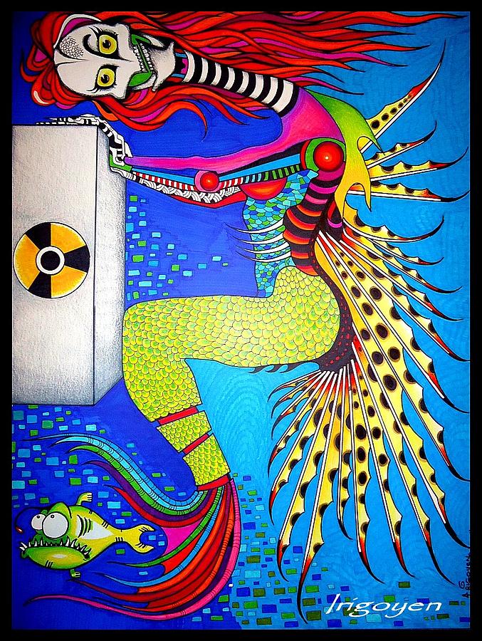 Mermaid Painting - Nereidas by Carlos W Irigoyen
