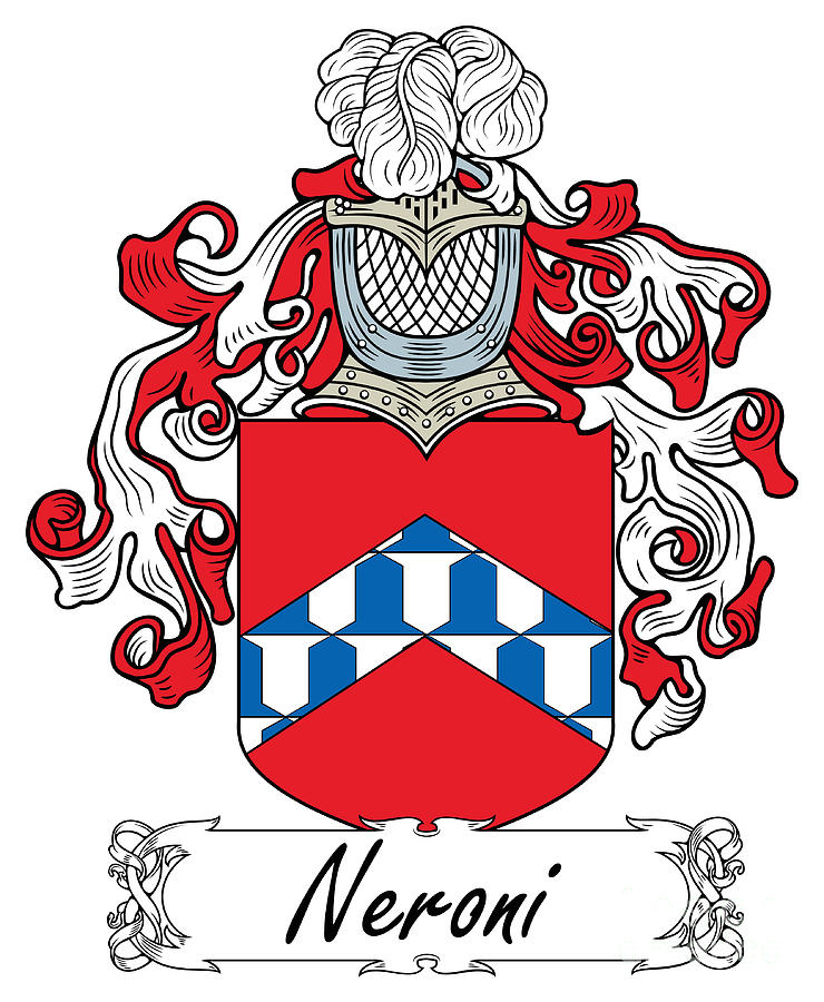 Neroni Coat of Arms Italian Digital Art by Heraldry