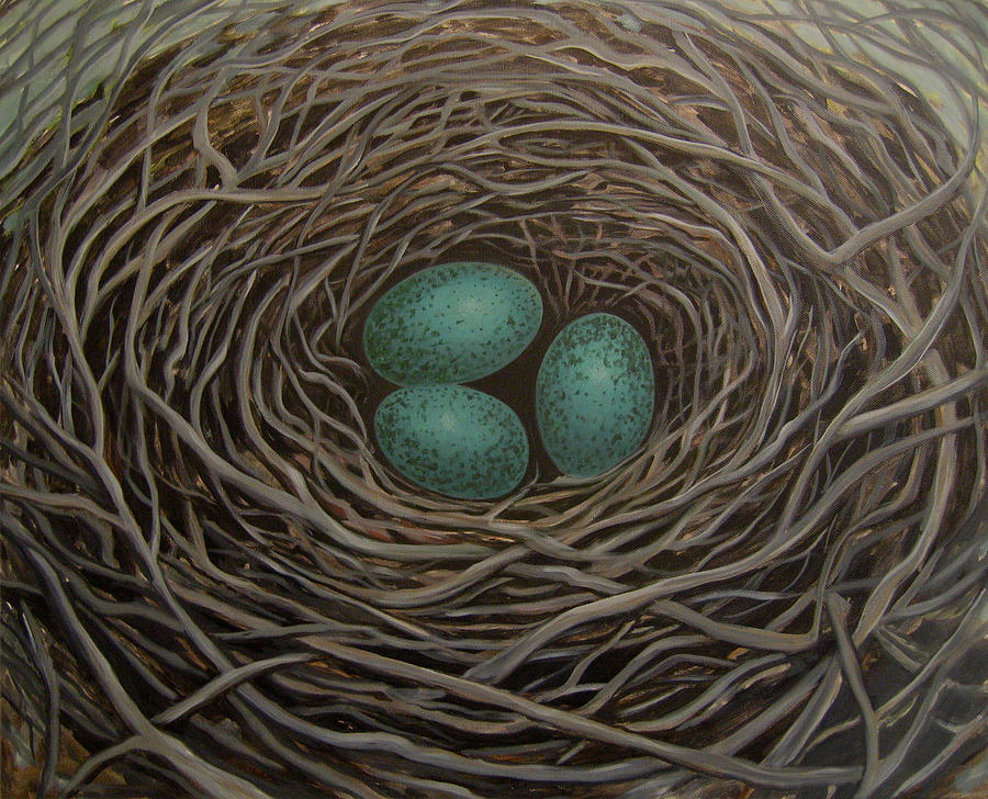 Nest Painting by Tone Aanderaa