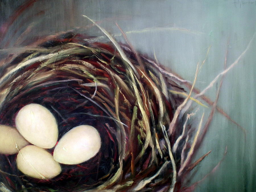 Nestled Painting by Holly Van Hart