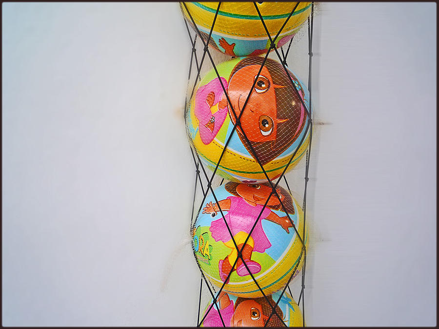 Ball Painting - Net Balls by Charles Stuart