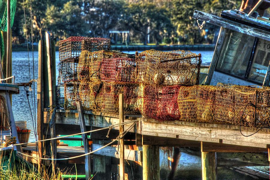 Nets on the dock Digital Art by Michael Thomas