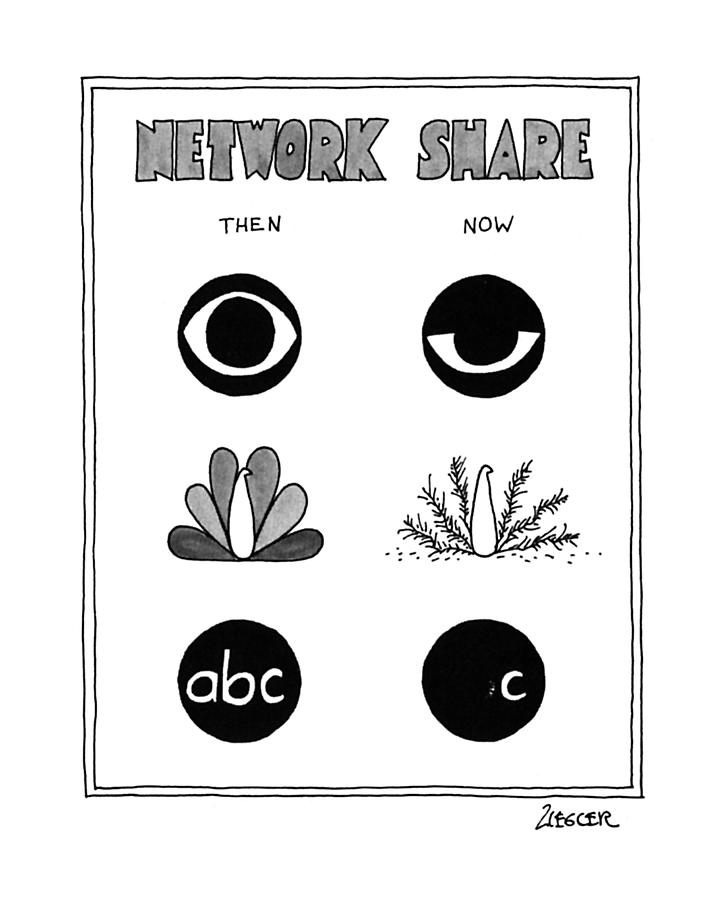 Network Share Drawing by Jack Ziegler
