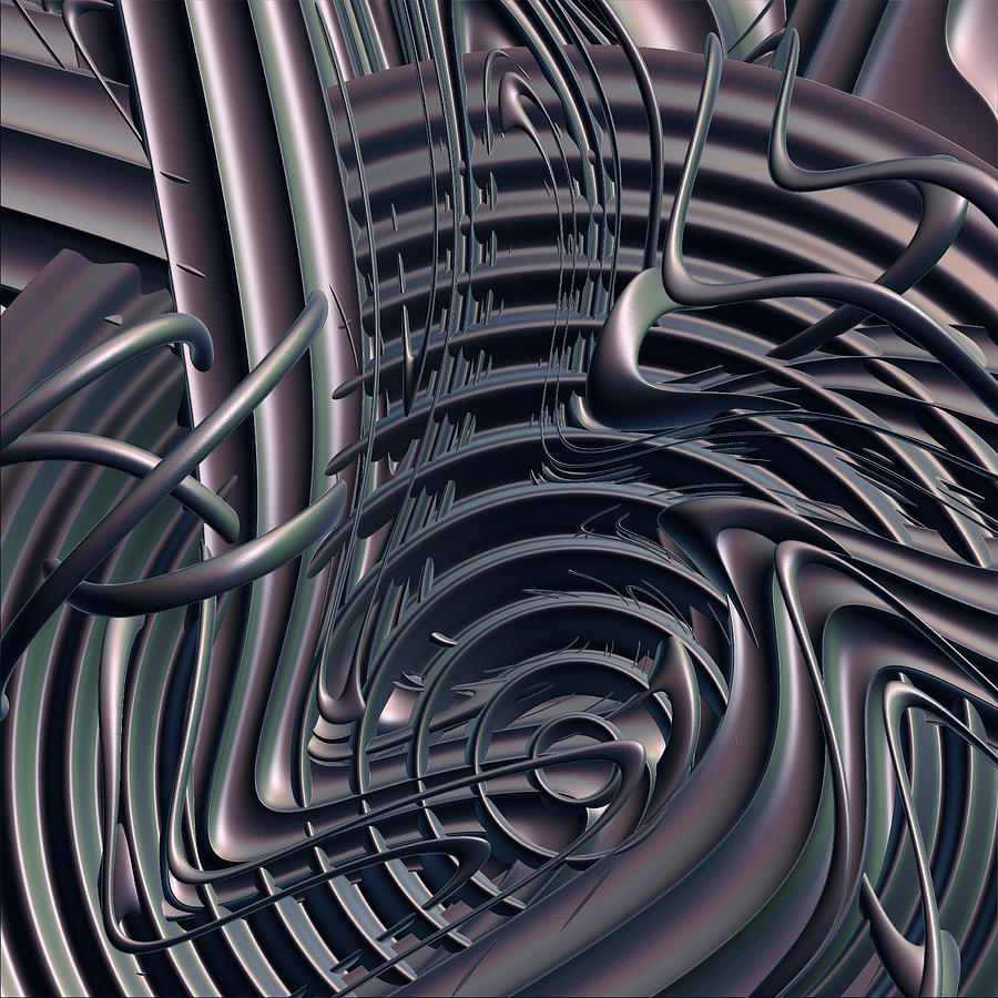 Neural Machinery Digital Art by Michele Caporaso