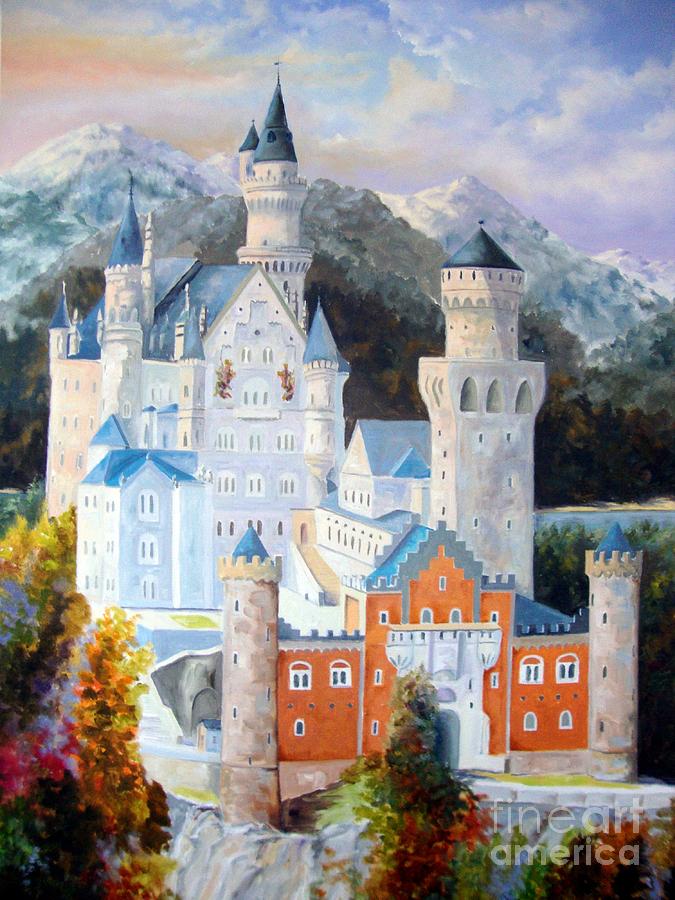 Neuschwanstein Painting by Almeida Coval - Fine Art America