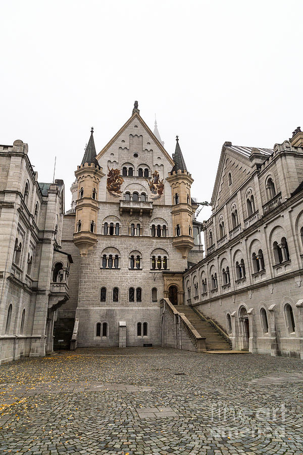 Neuschwanstein Castle Courtyard- B Photograph By Rhonda Krause | Fine ...