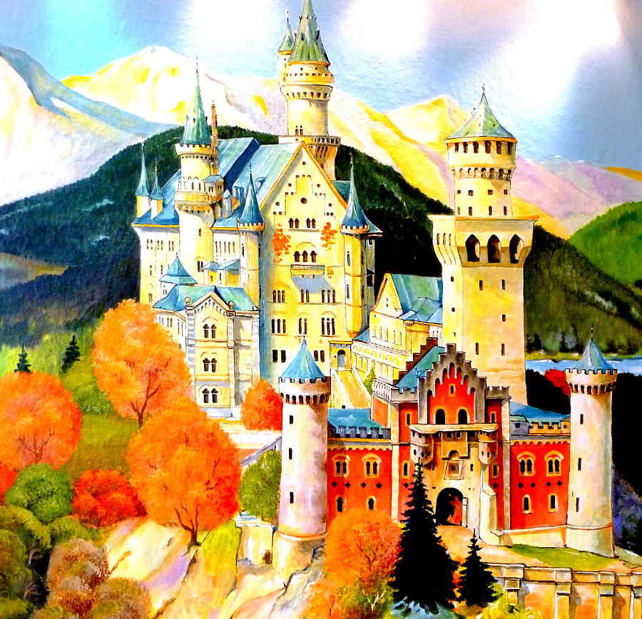 Castle Painting - Bavarian Fairy Tale Castle by Angel One