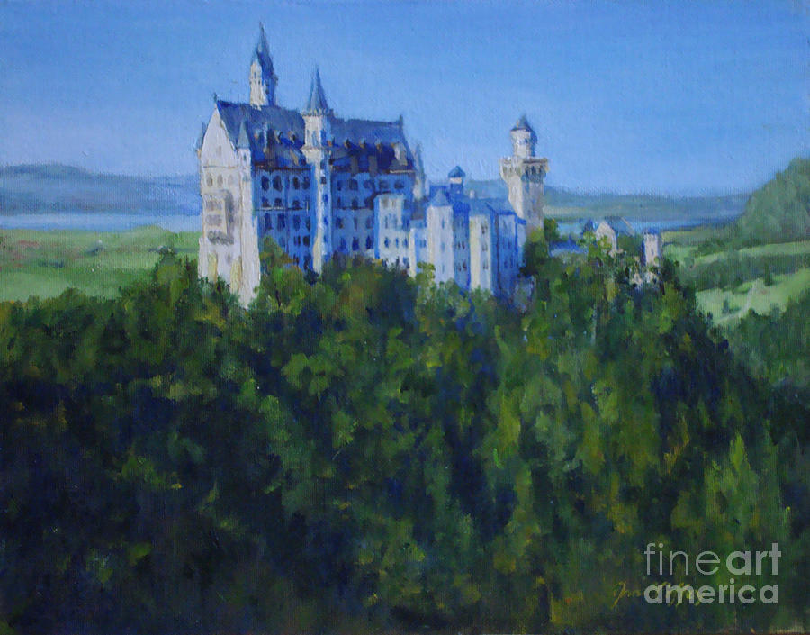 Neuschwanstein Castle Painting by Joan Coffey