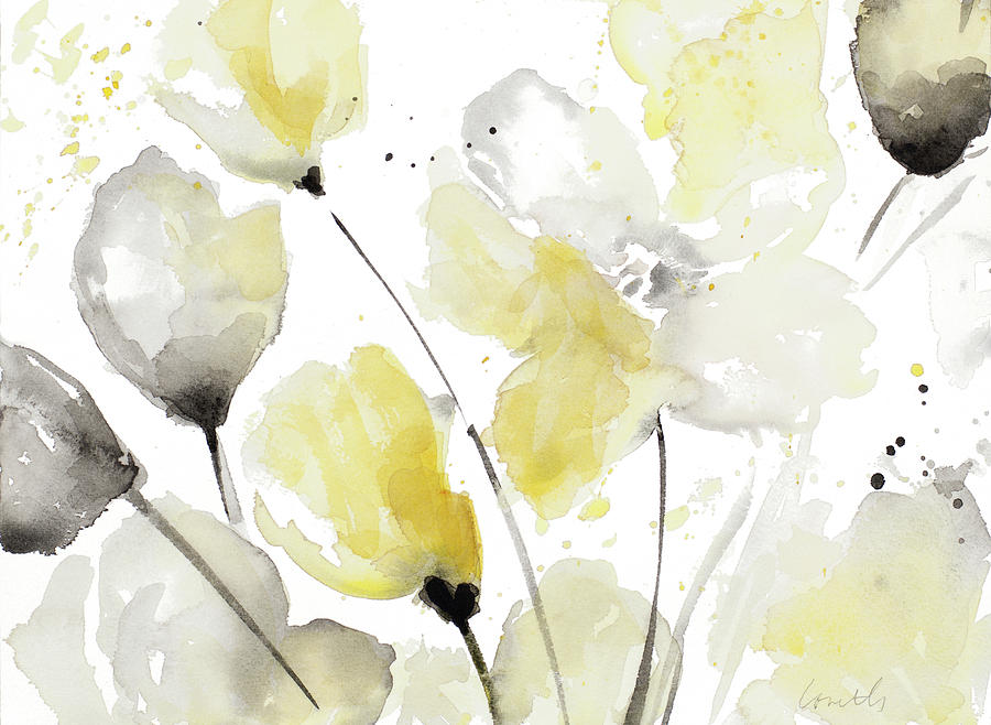 Neutral Abstract Floral II Painting by Lanie Loreth