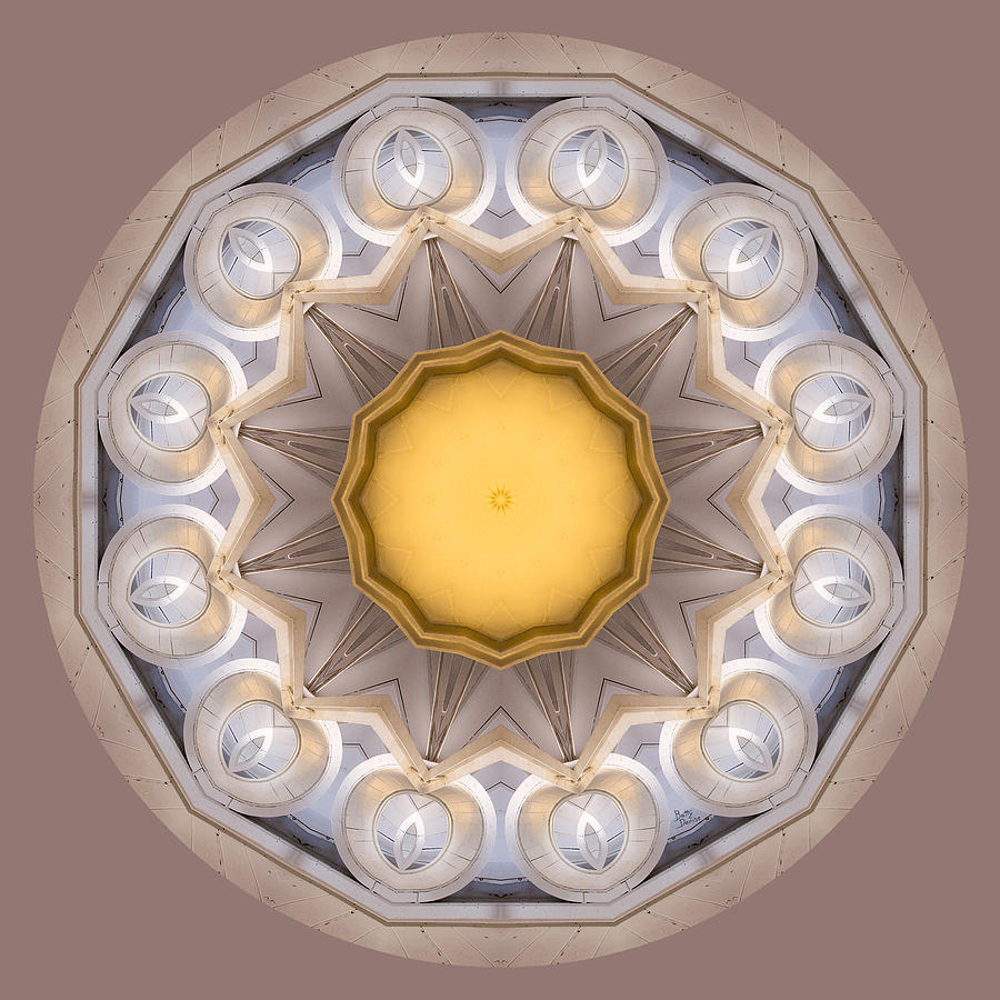 Abstract Photograph - Neutral Kaleidoscope Square by Betty Denise