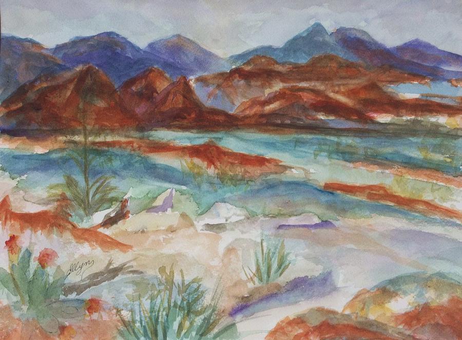 Mountain Painting - Nevada Red Rocks by Ellen Levinson