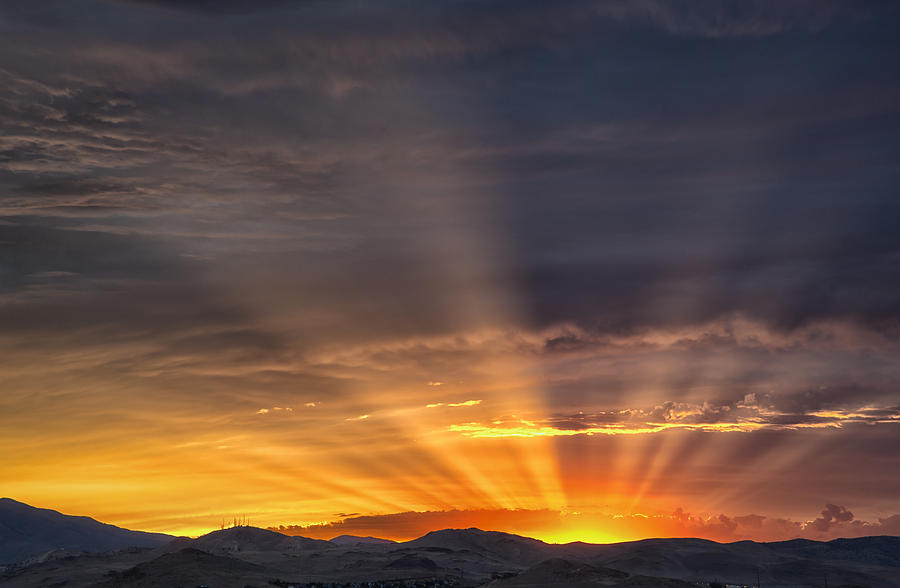 Landscape Photograph - Nevada Sunset by Janis Knight