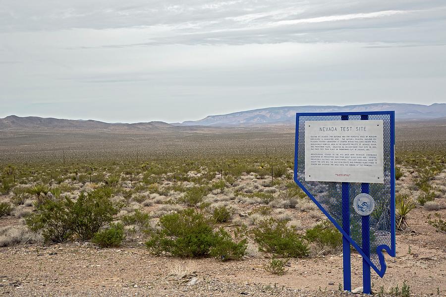 Prehistoric Photograph - Nevada Test Site Warning Sign by Jim West