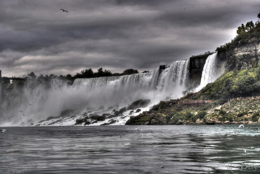 Waterfall Photograph - Never a Dull Moment Viewing Niagara Falls by Michael Frank Jr