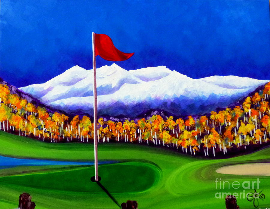 Golf Painting - Never Enough by Jackie Carpenter