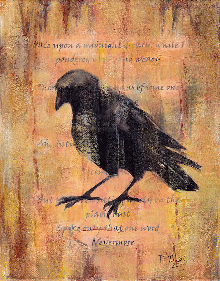 Nevermore II Mixed Media by Peggy Wilson
