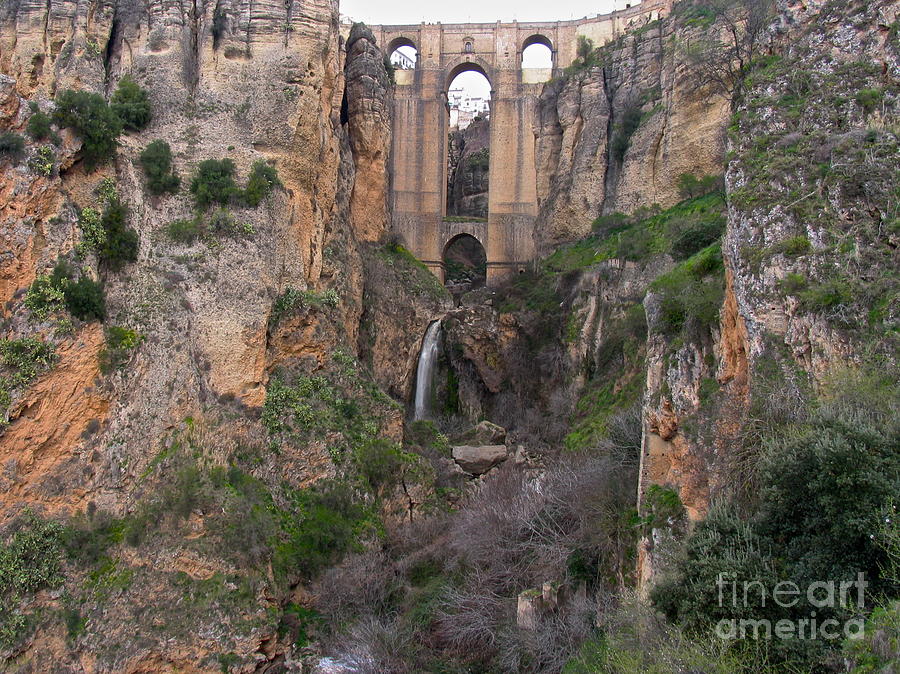Ronda Spain Photograph - New Bridge V2 by Suzanne Oesterling