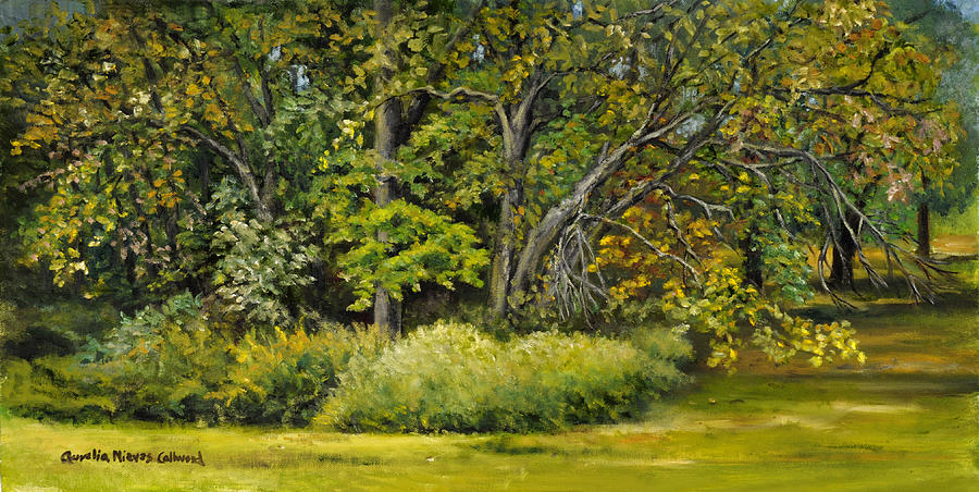 New Britain Woods Painting by Aurelia Nieves-Callwood