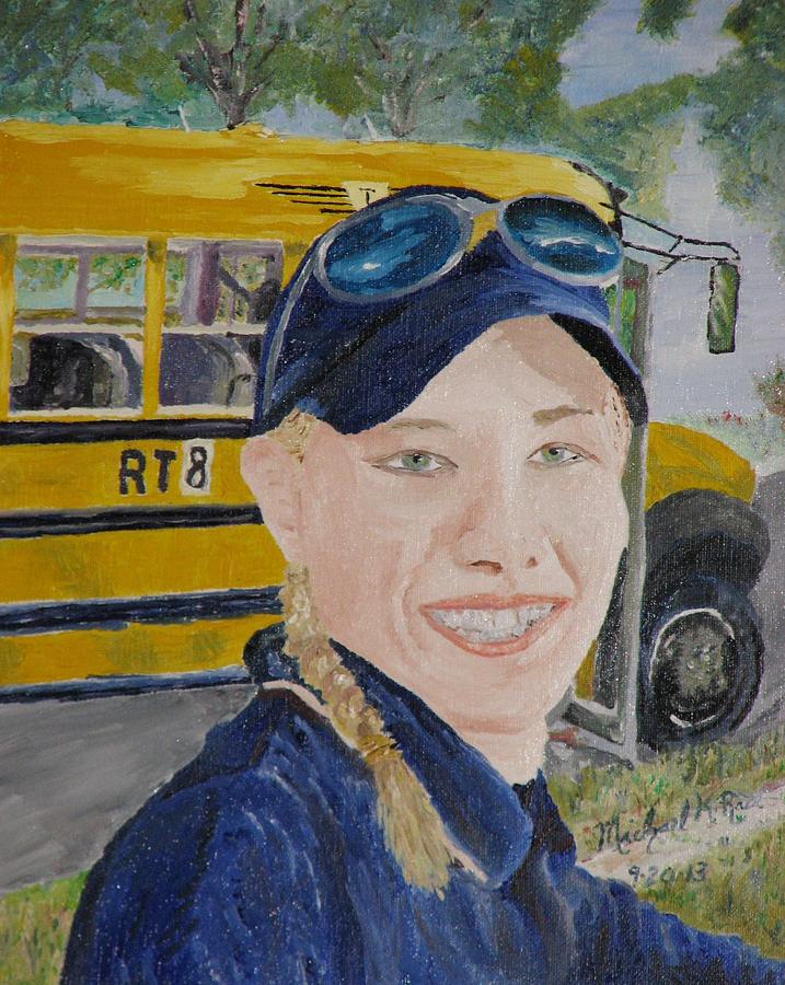 Portrait Painting - New Bus Driver by Michael Race