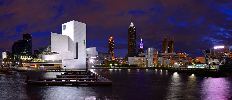 New Cleveland Waterfront with Storm Clouds Photograph by Clint Buhler